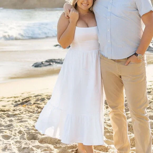 Reformation Bucatini Linen Midi Dress in White - Picture 4 of 5